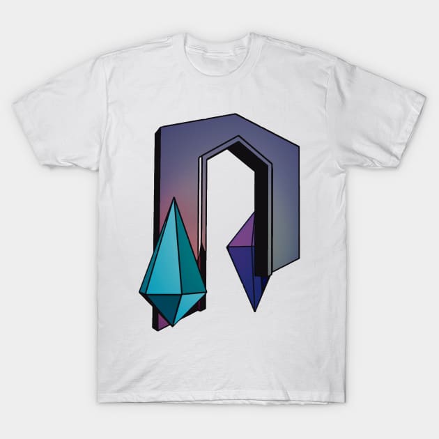 Low Poly Noisy Gateway version B T-Shirt by Zeroeroroo